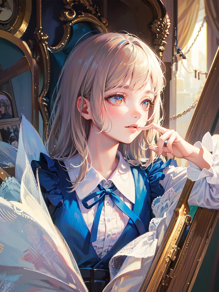 ,Photorealistic, (masterpiece,Highest quality:1.4),(8k,RAW Photos,Photorealistic:1.2),Not safe at work, Detailed skin,Detailed face,One girl,Princess,Alice in Wonderland,Cute Face, Super Resolution,Retro realistic detailed illustration,,{{{Elaborate,Complicated,wonderful,delicately,extraordinary,Scrupulous,point,Unbelievably,Obsessed,craftsman's,subtle,celebrity,Skillful,Vibrant, Vivid, Complex}}}, Clearly focused edge, fresh natural gradation, Highest quality, wonderful品質, so beautiful, Absurd, Pub Sadness, (masterpiece),(Highest quality:1.2),(Perfect Anatomy),1 girl,smile,Elaborateディテール,Vibrant colors, Soft tones, Warm and gentle lighting,(Lolita Fashion, Cute pink ribbon, Beautiful frills:1.2),Pink Eyes,Garden Girl,The atmosphere is full of happiness and laughter,Combination of digital illustration and photography,Soft pastel tones,Creates a dreamy and fantastical atmosphere,Written boundary depth, Bokeh,Cinema Lighting,Standing in a park filled with pink flowers