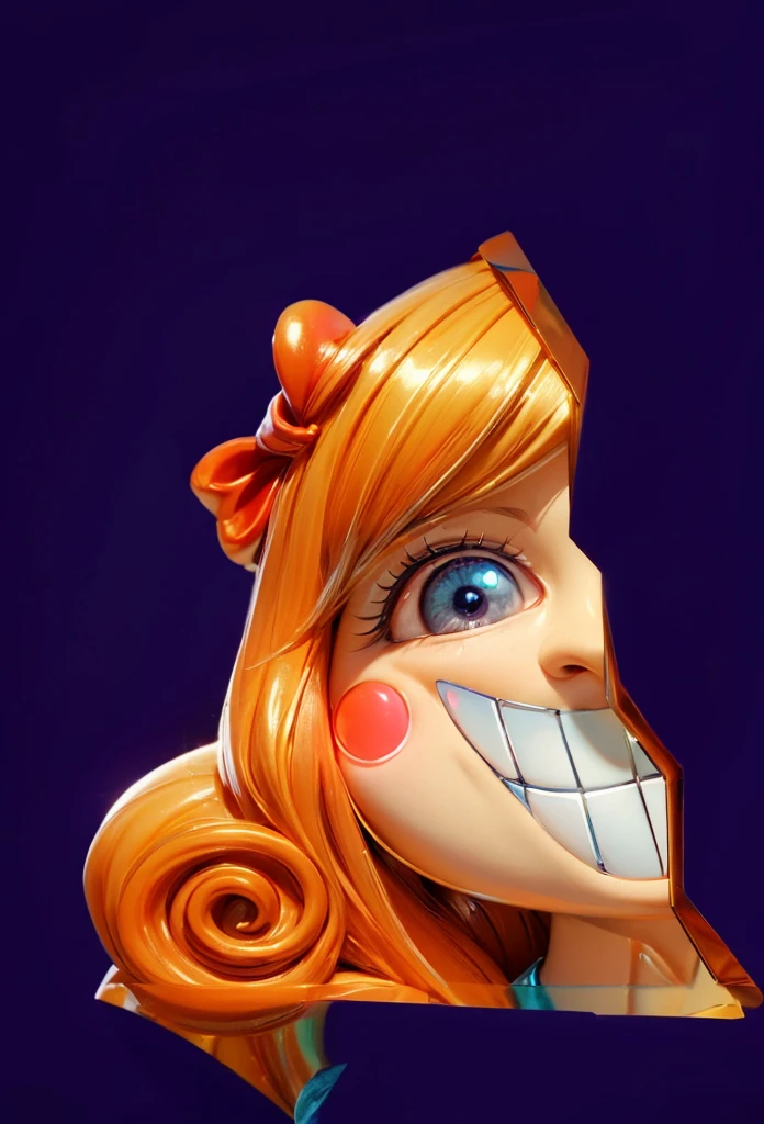 3d style, simplified design, 3d render, glossy texture, smooth 3d model, multiple light sources, rim light, sharp post effects render, (glossy plastic texture with multiple big light probe refractions), perfect cgi, smooth silhouette, high intensity refraction, (super glossy material), most beautiful vfx , blue background, plastic refractions, realistic, 4k, high resolution, rim light, photo shoot, commercial photo, profile shot, 4k, rim light, high resolution, 4k, glossy texture, smooth 3d model, multiple light sources, rim light, sharp post effects render, (glossy metallic texture with multiple big light probe refractions), perfect cgi, cgi art created only with gradients, smooth silhouette, high intensity refraction, (super glossy chrome material), most beautiful vfx, blue background, chrome metal refractions, multiple light sources, rim light, sharp post effects render, perfect cgi, digital art, detailed digital art, reflective, best quality, 4k, masterpiece:1.2, ultra-detailed, realistic, vivid colors, dark and moody lighting, The image of the highest quality, ensuring every detail is showcased perfectly. It in 4k resolution, allowing viewers to immerse themselves in the richness of the colors and intricate details. The realistic rendering. under the spotlight, reflecting, high-resolution image, realistic rendering, dark background, and rim light photorealistic