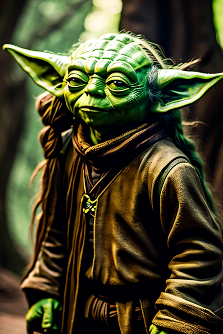 Yoda with long hair