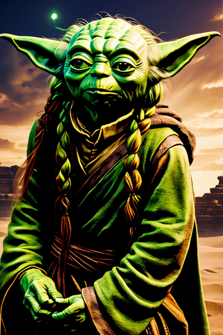 Yoda with long hair