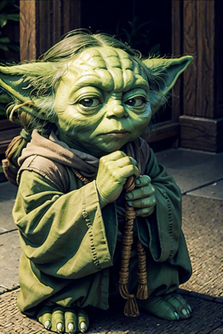 yoda with long hair