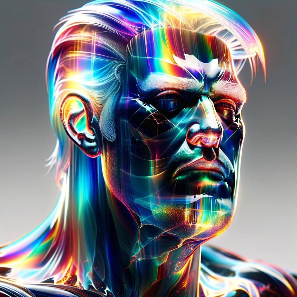 hyper detailed masterpiece, dynamic realistic digital art, incredible quality,transparentes,   Donald Trump, united states flag