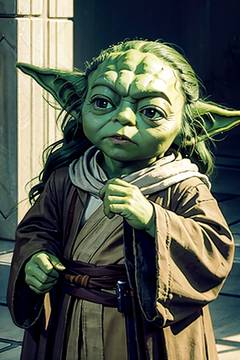 young yoda with long hair