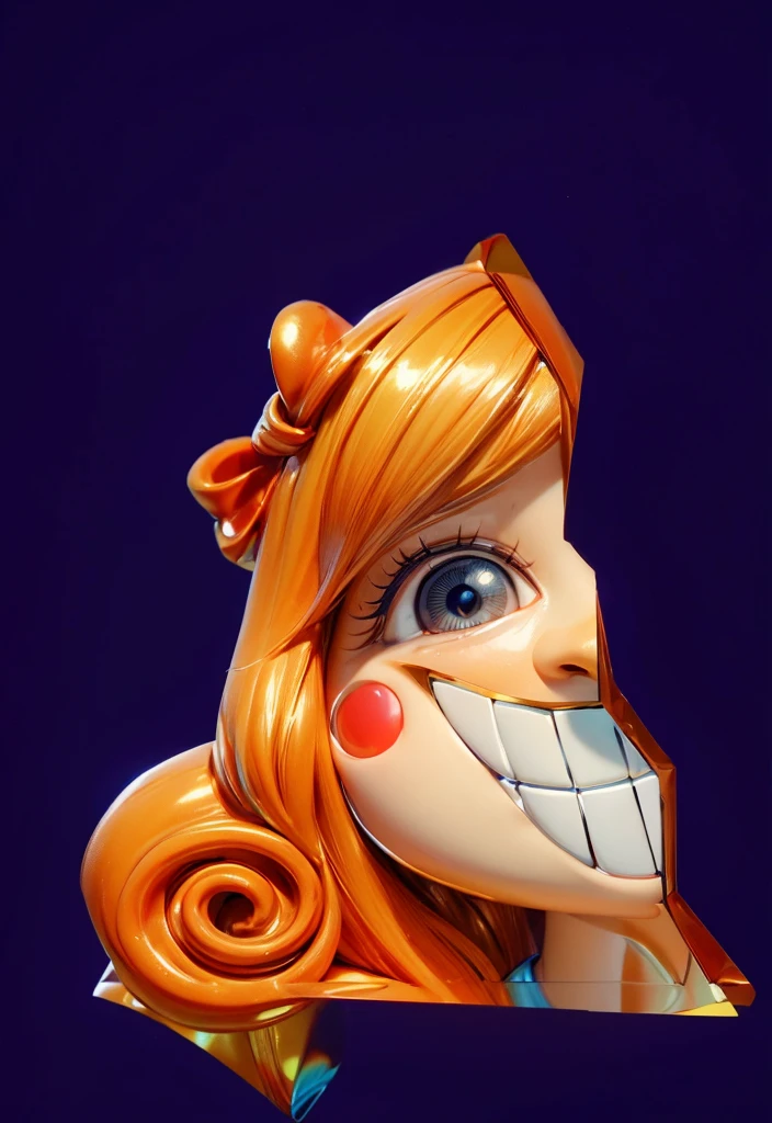 3d style, simplified design, 3d render, glossy texture, smooth 3d model, multiple light sources, rim light, sharp post effects render, (glossy plastic texture with multiple big light probe refractions), perfect cgi, smooth silhouette, high intensity refraction, (super glossy material), most beautiful vfx , blue background, plastic refractions, realistic, 4k, high resolution, rim light, photo shoot, commercial photo, profile shot, 4k, rim light, high resolution, 4k, glossy texture, smooth 3d model, multiple light sources, rim light, sharp post effects render, (glossy metallic texture with multiple big light probe refractions), perfect cgi, cgi art created only with gradients, smooth silhouette, high intensity refraction, (super glossy chrome material), most beautiful vfx, blue background, chrome metal refractions, multiple light sources, rim light, sharp post effects render, perfect cgi, digital art, detailed digital art, reflective, best quality, 4k, masterpiece:1.2, ultra-detailed, realistic, vivid colors, dark and moody lighting, The image of the highest quality, ensuring every detail is showcased perfectly. It in 4k resolution, allowing viewers to immerse themselves in the richness of the colors and intricate details. The realistic rendering. under the spotlight, reflecting, high-resolution image, realistic rendering, dark background, and rim light photorealistic