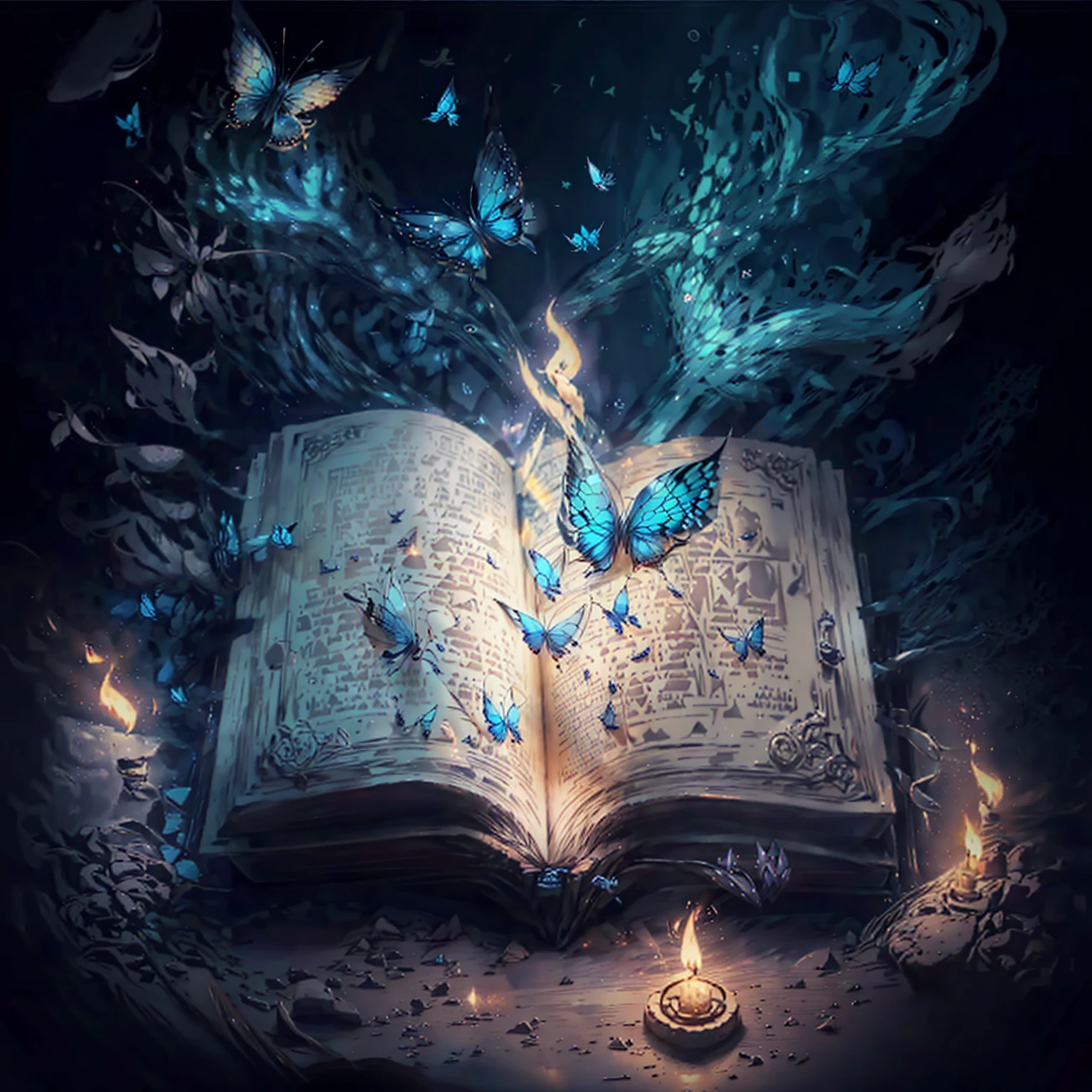 Book,With blue butterflies