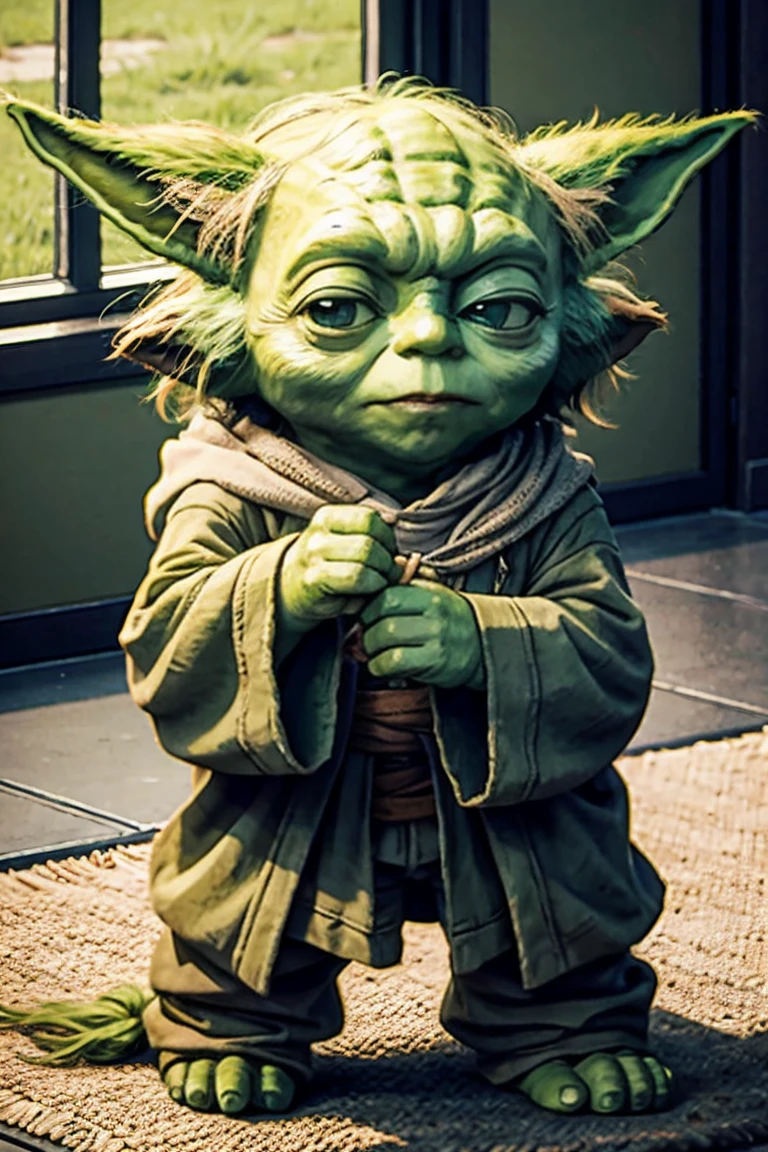 yoda with shaggy hair