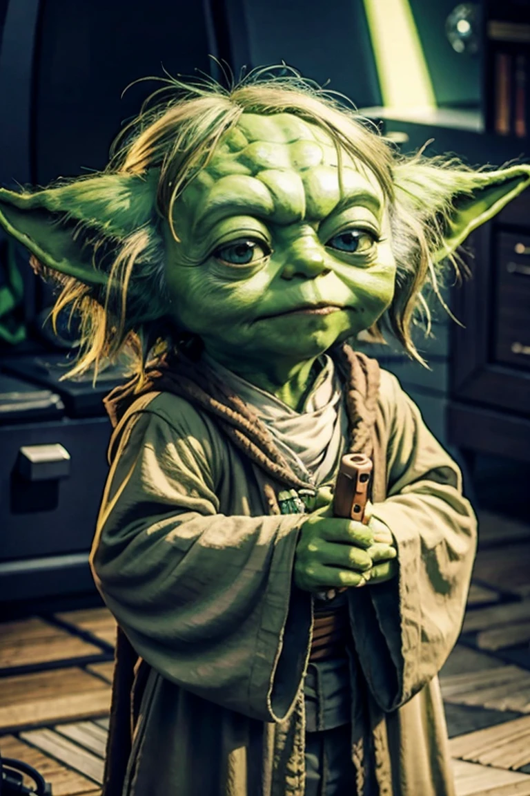 yoda with shaggy hair