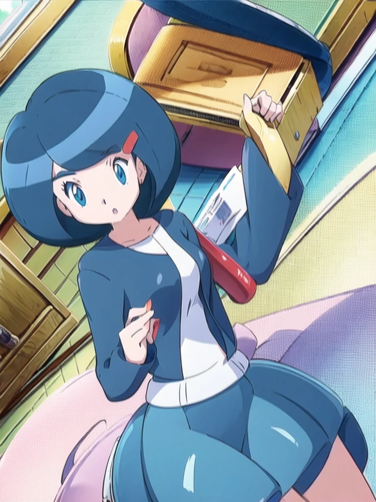 1girl, solo, johanna \(pokemon\), cowboy shot,