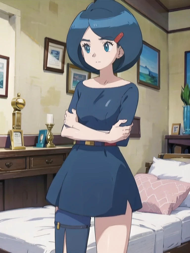 1girl, solo, johanna \(pokemon\), cowboy shot,