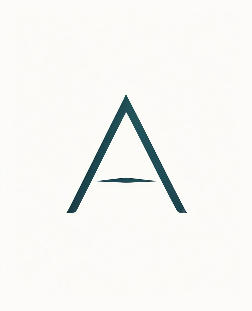 Letter a logo minimalist simple design