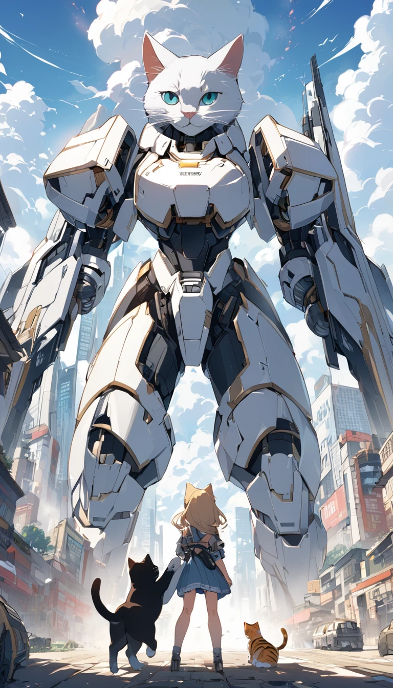 Cities 1000 Years After Human Extinction, There was a girl with a railgun，a cat