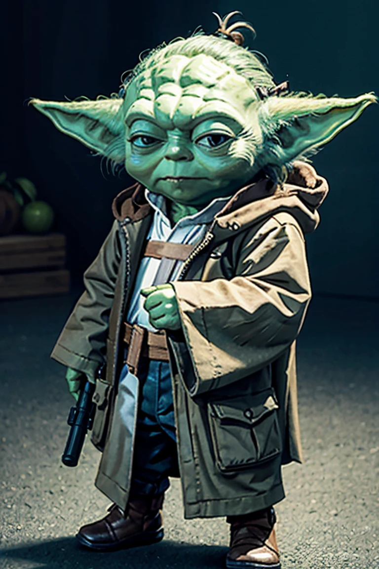 short smooth yoda with a huge banged mullet
