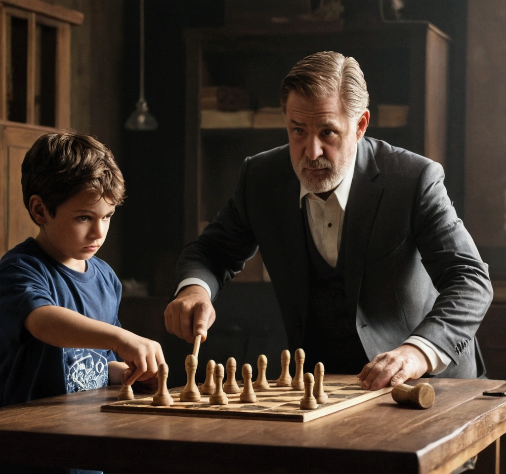 To his son:

– When you argue and fight with your friends, you will hammer a nail into this board every time.