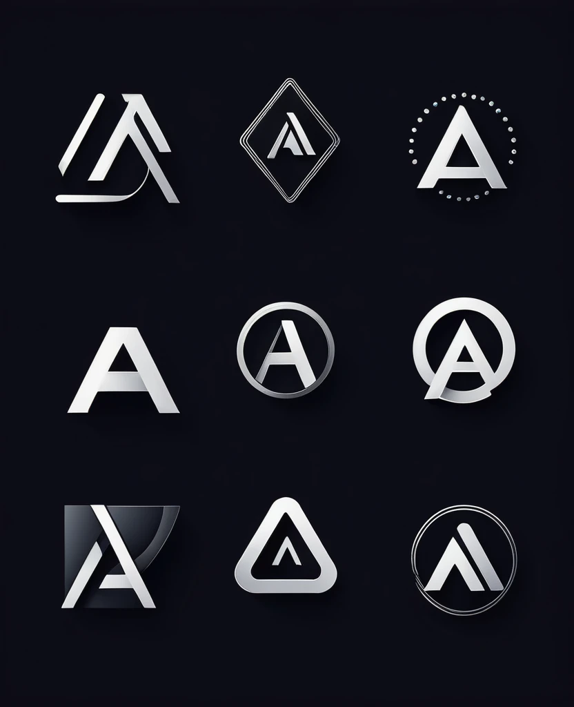 Simple and elegant letter AI logo collection. modern style logos