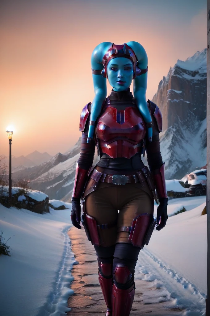 a ((fall body)) hera syndulla
((female twi'lek ))mandalorian,walking on snow fire, beautiful detailed eyes, beautiful detailed lips, extremely detailed face, long eyelashes, mandalorian armor, sci-fi, cinematic lighting, dramatic, epic, intricate details, hyper-realistic, 8k, high-quality, photorealistic