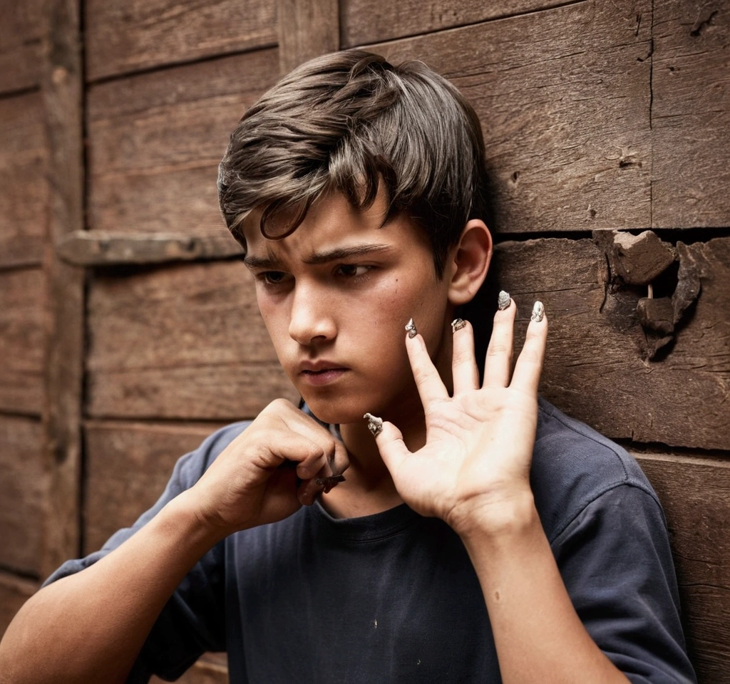 youth, He had a fight with his friends again and on the first day he hammered 30 nails into the wooden wall.. Later, he tried to get along with his friends and nailed less and less each day..