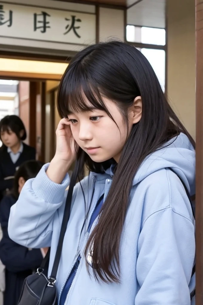 Japanese female college student embarrassed after being misled by online article