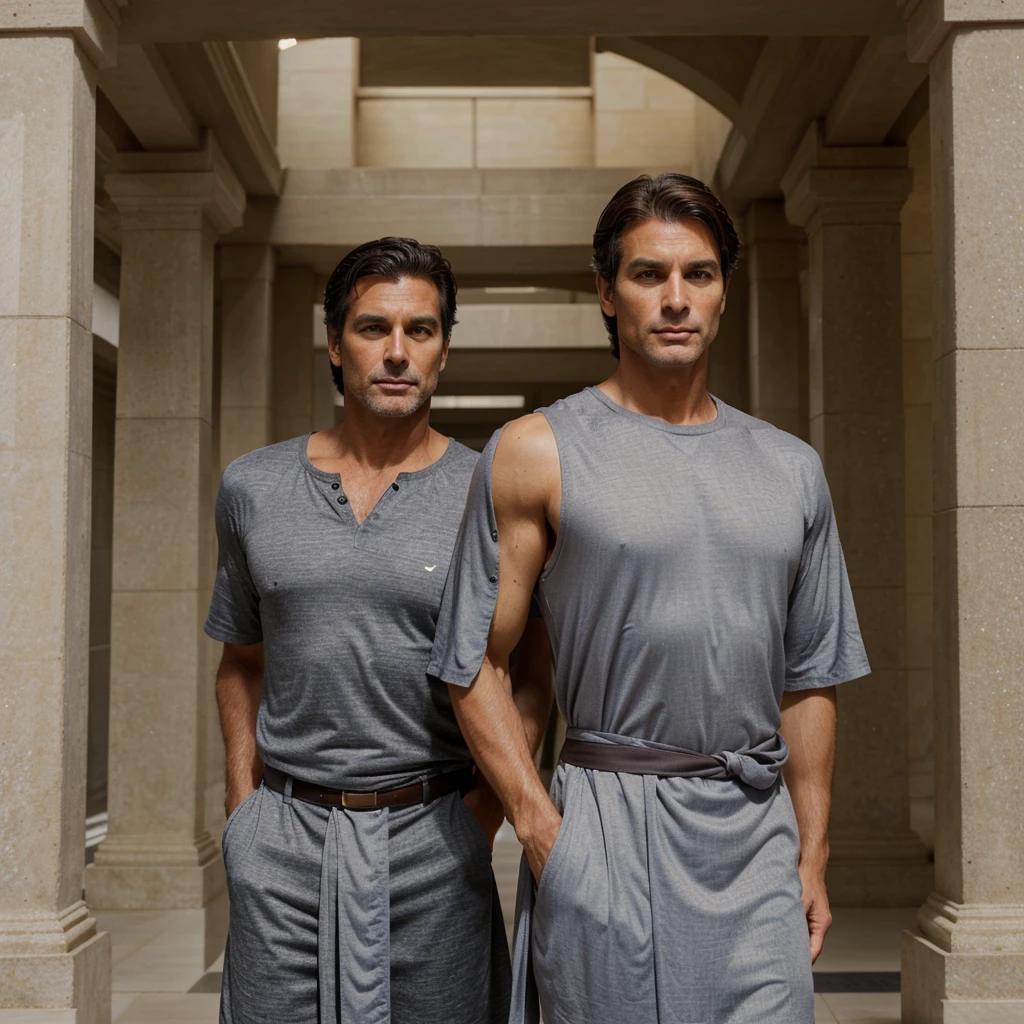 a 56 year old american man, 1.85m tall, millionaire businessman, dark brown hair with some gray streaks at the temples, smooth and silky texture, short and well-groomed, elegant and classic, deep blue eyes, athletic physique with broad shoulders and upright posture, fair and slightly tanned skin, strong and defined jawline, epitome of elegant attire
