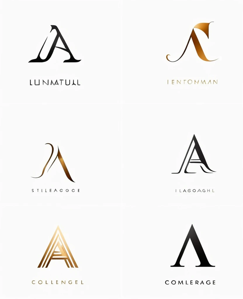 Simple and elegant, letter A,I logo collection. modern style logos