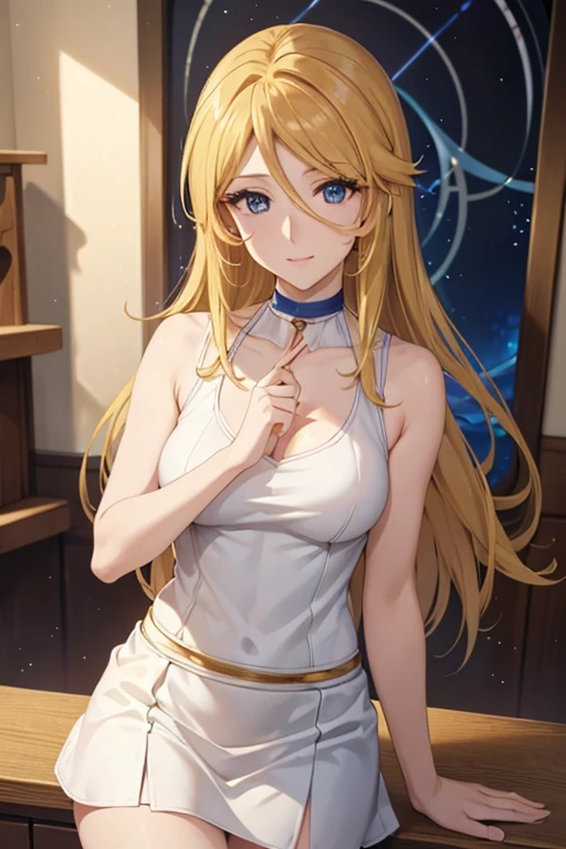 mori yuki、Shiny golden hair, Long Hair, (Beautiful blue eyes、Sparkling eyes, Fine grain)、smile、Modest chest、Ultra-detailed eyes、Very detailedな顔, Very detailedな目, , Cowboy Shot、 




((Highest quality)), ((Complex)), ((Surreal)), , Mature Woman, Mature Woman, perspective, Very detailed, shape, 
1 girl,  Perfect hands, Finger details, Beautiful and beautiful eyes, White tank top、Tight Skirt, Detailed Background, Bedroom, Perfect Eyes, Captivating eyes, Looking at the audience, 
