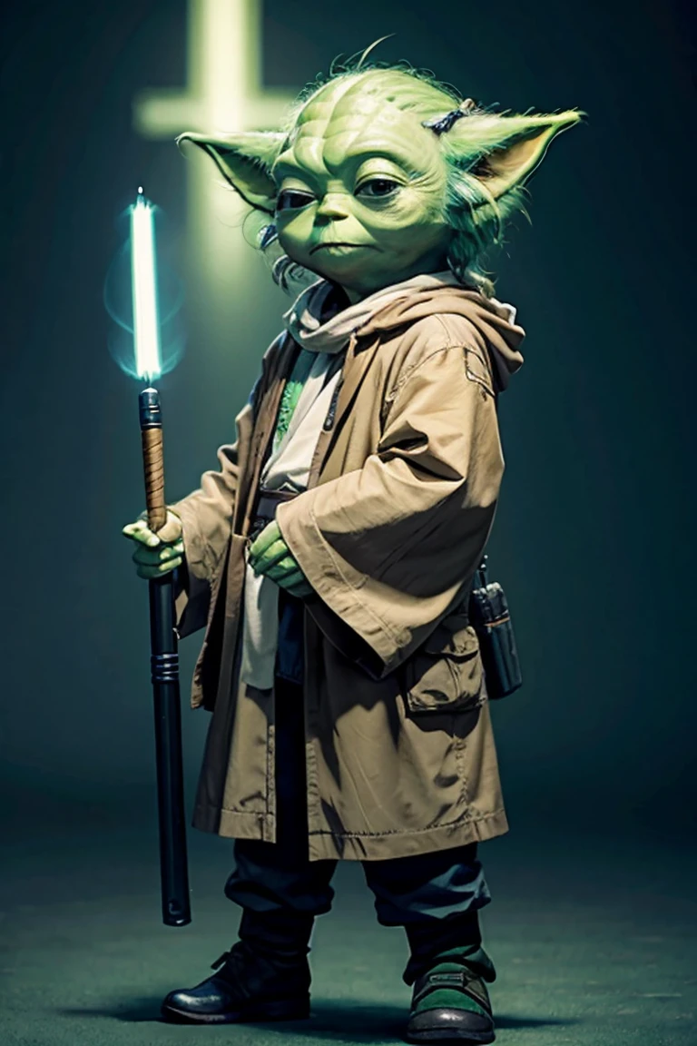 short yoda with a huge banged fluffy mullet