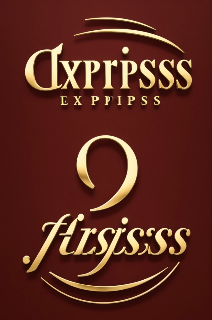 "Design a classic and timeless logo for TILLY EXPRESS ENTERPRISE The logo should feature the name in an elegant serif font, with a refined color scheme like deep red and gold. Incorporate.", 3d render