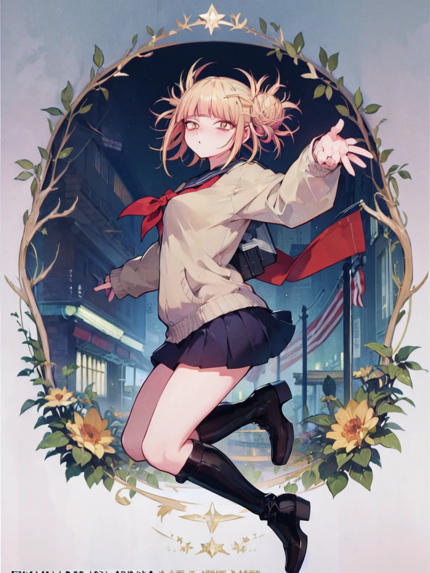  toga himiko、Official Art、masterpiece、Super Resolution、Highest quality、Faithful to the original、thigh、Knee-high boots
