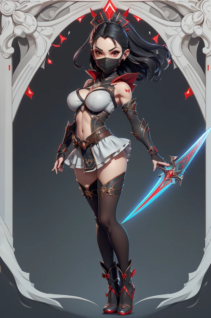 Mini shanoa castlevania, (shanoa castlevania), only, ray tracing, 3D style, 3dmm, ((oses per photo)), ((different poses in each photo)), fully body,(from front view),(Costas Issue), (Emist on the left), show flat belly, (((different poses per photo))),(very big breasts perfect ass, Perfect and symmetrical eyes, (futuristic sword, perfect in hand)), ((shorth hair)),white clothes with textured edges, Fair Skin, detailed gloves, White thigh-high tights with trim, phiestido aberto phi "phi", Waist slender, large legs, low water, Show legs to the top of the waist, ,((top with tear in the middle)),ultra realistic skin, Realistic human eyes,ultra realistic skin,terno super sensuous,(faixas phi torno dos seios), fullcolor,top with ruffles,(pubes with a lot of volume),(extraordinariamente sensuous),(muito sensuous),(red and black thphie),I love the league,(meia calca de renda phi um dos lados),(meia calca de renda phi um dos lados),((red decorations with LEDs))),((red lines adorning the curves of the body)),(((woman show))),((Star Blade)),((kitana)),(((ninja))),(((ninja costume))),(((mask covering the mouth))),(((little waist))),(((sensuous))),((bold slits showing off the body)),(((super realistic skin with pores))),(((lines contoured the groin))),(((extravagant necklines over the breasts))),(((cracks along the body))),(((NUDE))),(((Waist slender e coxão))), show the whole body,(((no pantyhose, no boots, with nothing covering the legs)),((do not cover shoulders and waist)),((hair grey)),(((extremely sexy))),(((short dress)))