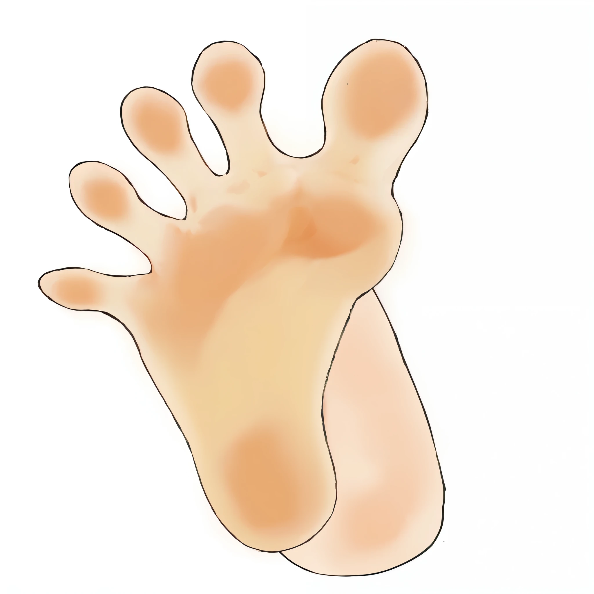 a drawing of a feet with a lot of spot on it, bare feet, feet, real human feet, feet and hands, big feet, realistic human feet, bare feet, spot, barefeet, feetprints, bumpy mottled skin, feet, spinning hands and feet, spot, spot illustration, big feet, warm shading, veins merged feet head, algae feet