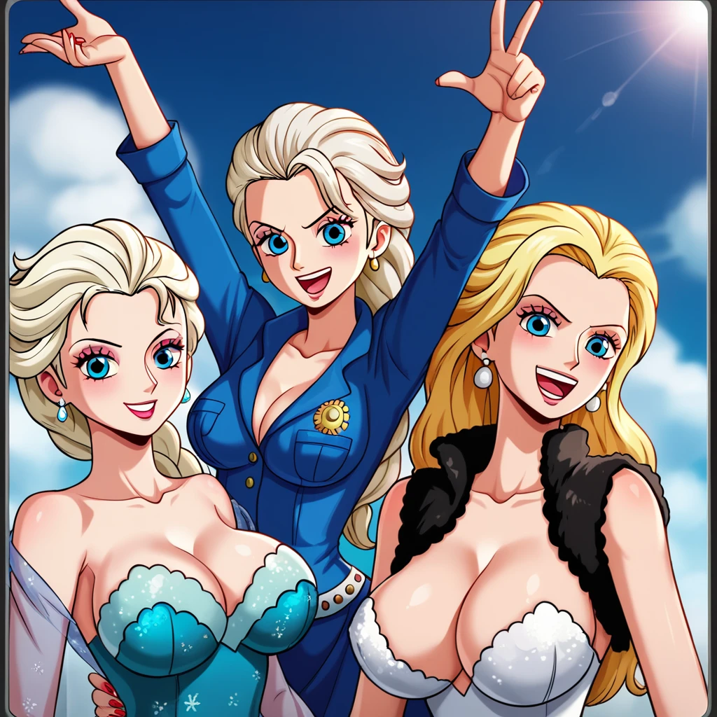 Imagine Disney Princess Elsa as if she were a character from the anime One Piece