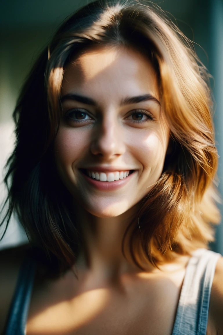 closeup portrait, Surreal, amazing quality, masterpiece, best quality, awesome, inspiring, a light smiling amused woman with hair over her eyes, hair completely covers her face. cinematic composition, soft shadows,
atmospheric haze, Film grain, cinematic film still, shallow depth of field, highly detailed, high budget, cinemascope, moody, epic, OverallDetail, 2000s vintage RAW photo, photorealistic, candid camera, color graded cinematic, atmospheric lighting, imperfections, natural, shallow dof