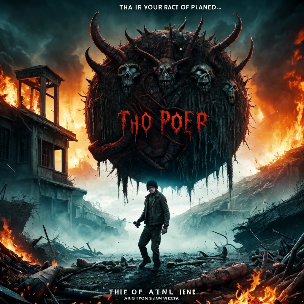 horror movie poster / action title end of the planet 