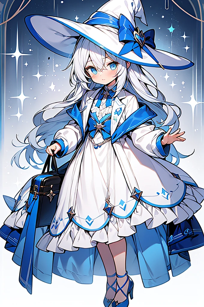 Beautiful boy cross-dressing,cute face,
boy dressed as cute girl,boy cuter than girl,
silver long hair,blue eyes,witch-boy,blue ribbon,
blue high heels,tons of accessories,
Magical-Doctor,medical witch bag,cute magic white coat,pretty Wizard,frill clothes,