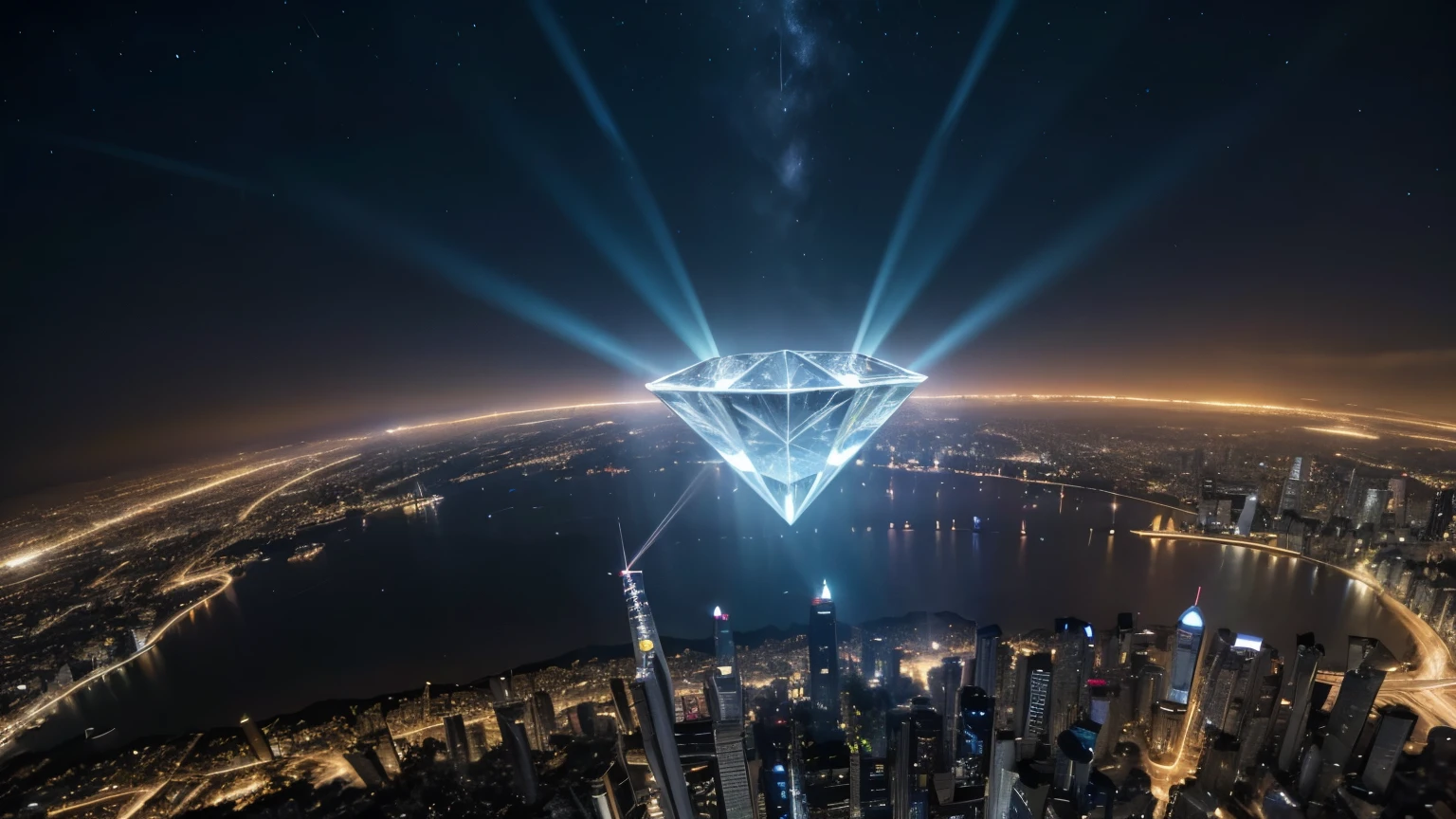 A diamond-shaped flying object that emitted intense light was seen in São Paulo, Brazil