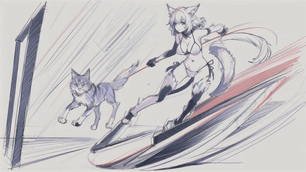 a drawing of a girl riding a skateboard down a street, rough abstract sketch, sketch of a lucid dream, sketch of an ocean in ms paint, rough sketch, scribble sketch, detailed but rough, old sketch, impressionist drawing, sketched 4k, drawn with photoshop, black ink rough sketch, inspired by Matthijs Maris, line sketch, loosely drawn, anime character of a woman with a cat ears and a cat tail, cute anime catgirl, anime catgirl, attractive cat girl, nekomimi, very beautiful anime cat girl, anime cat girl in a bikini maid costume, fullbody commission for, holo if a wolf girl, holo is a wolf girl, anime moe artstyle, beautiful anime catgirl, bikini stand front view sketch, front view female body guidelines, front view the female body, female body front view tutorial