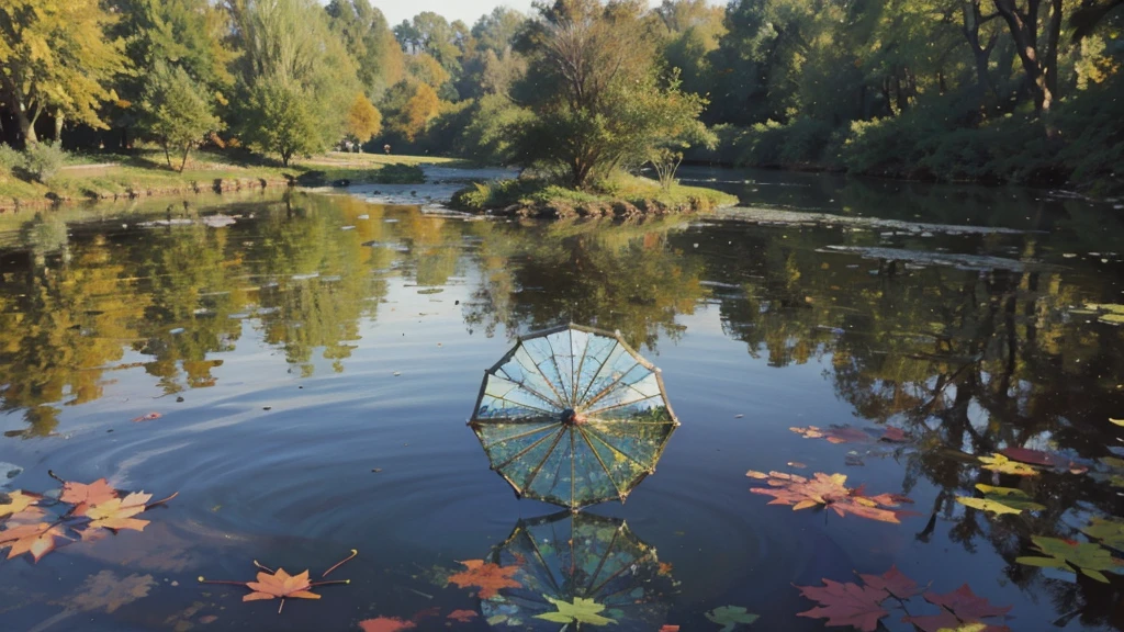 "A tree with glass leaves that reflect a kaleidoscope of parallel worlds."