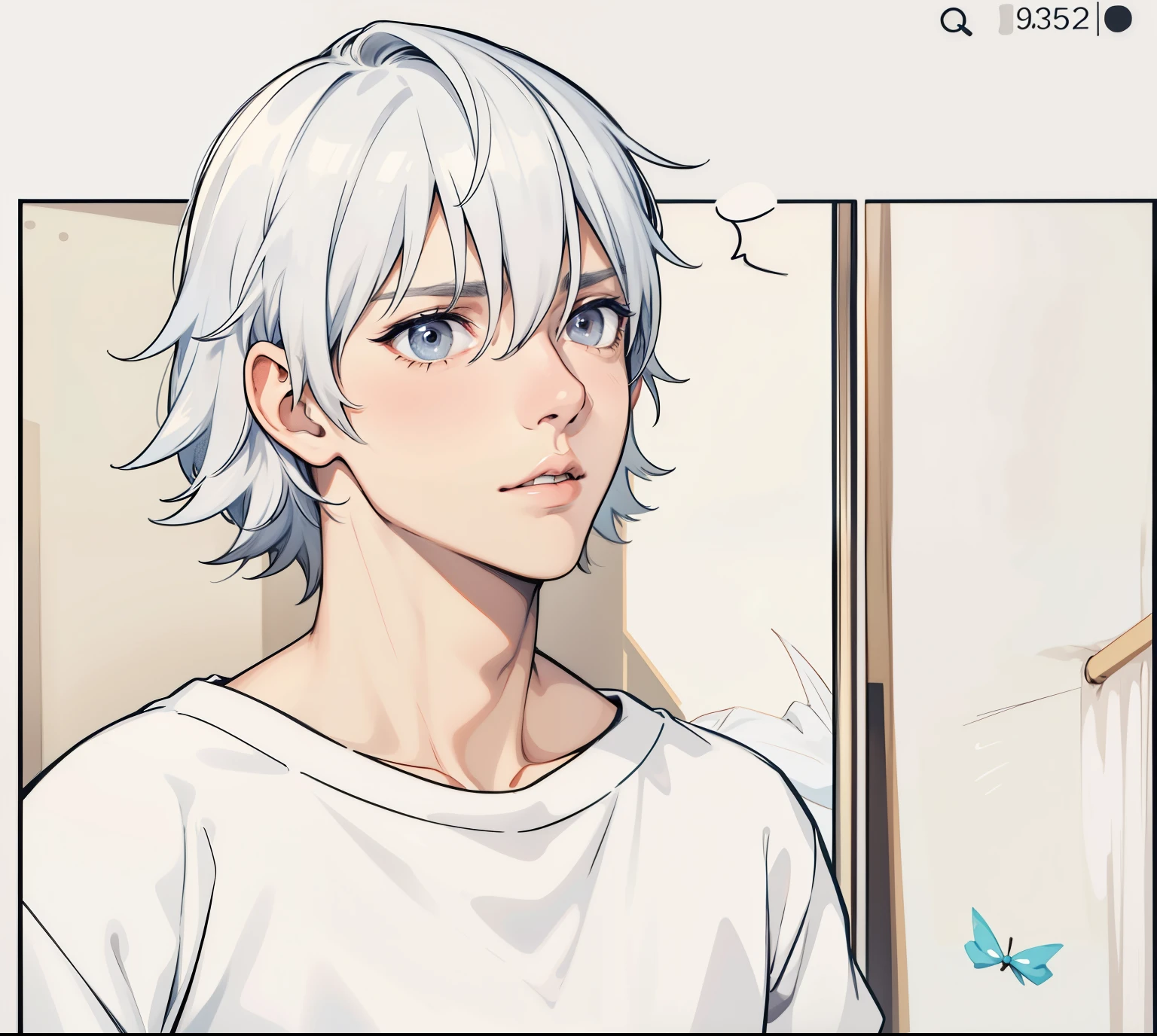 He has a cell phone in his hand and speaks on it., cute gray hair man talks worried on cell phone