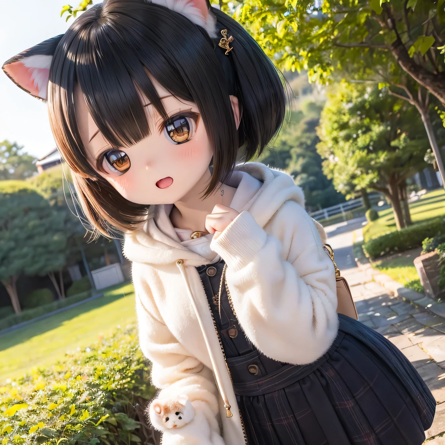 Shiba Inu girl rural scenery