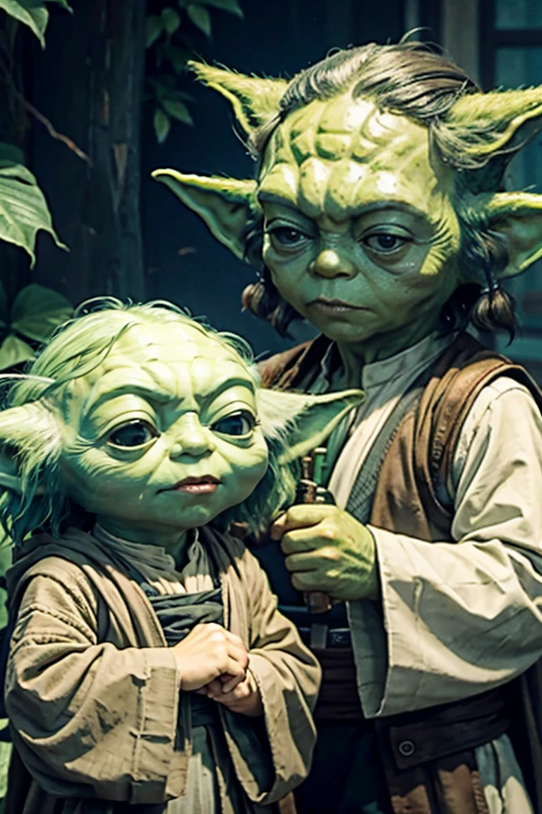 short male yoda twins with huge banged mullets