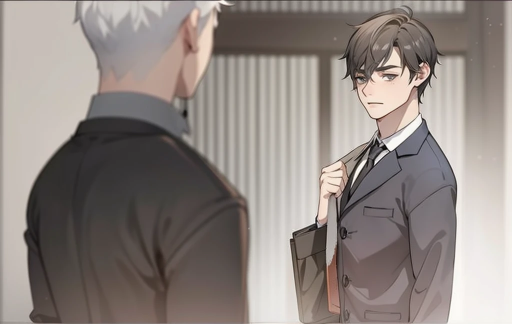 There are two 16 year old boys facing each other.