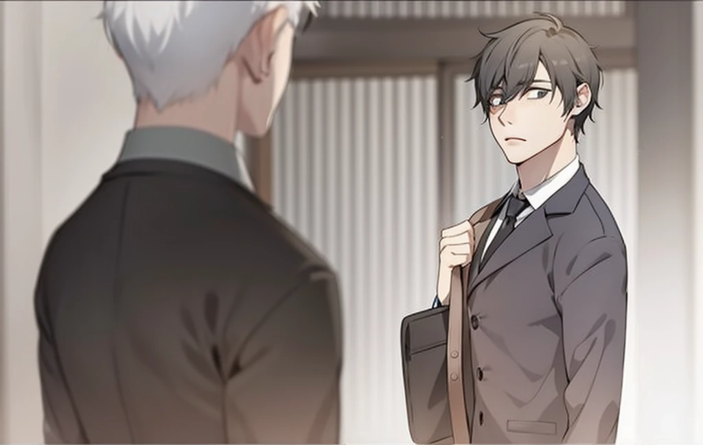 There are two 16 year old boys facing each other.