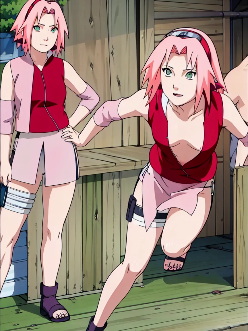 Sakura Haruno nude,wide hips,abdomen,sexy ,In the house,NSTDA,(( naked,Removingเสื้อ,full body,Take off your clothes., Removing, in the room,open shirt,nipple))