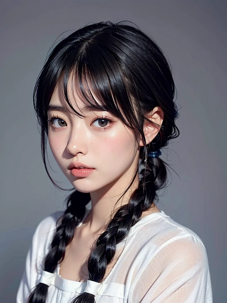 40-year-old Japanese woman、Black Hair、Hair is very short、Twin tails、Hatsune Miku Costume、Headphones、Flat Chest、Realistic photos、Realistic、8K quality、expensive、No bangs、Photo book cover、High resolution, Highest quality, Anatomically correct, Winner of numerous awards, Ultra high definition, 「Hatsune Ako」Character