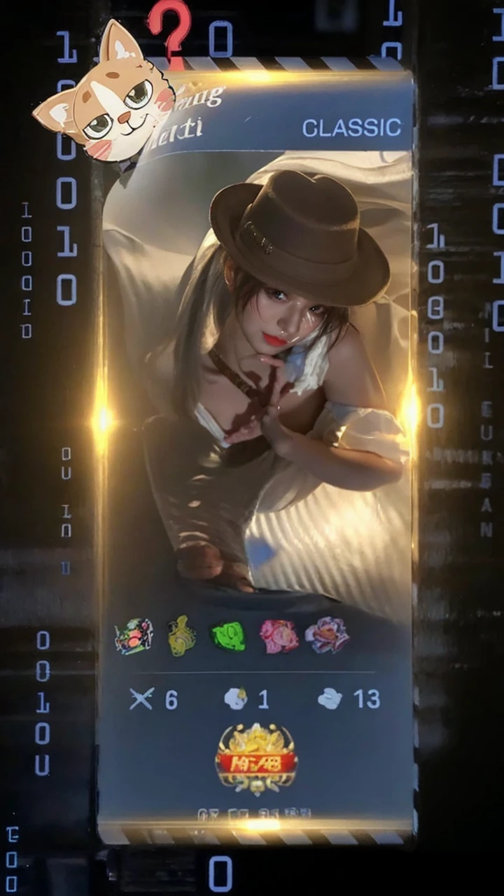 raoaz,green cap,big smile,blazze brand blouse,bousa nacosta,dark pants,from the front,one hand covering the eye, the other hand pointing straight,red eye,tattoo of a roulette wheel on the hand,night high quality 8k,weather city alley, badness, in the look --auto