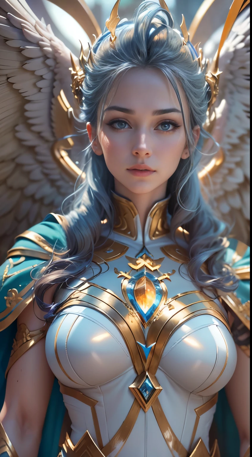 Archangel Michael、Four Archangels Last Out Peace,Highest quality,Ultra-detailed,High resolution,High resolution,4K,Portrait in 4K,8k,8kポートレート,unity 8k wallpaper,Highly detailed CG,Realistic,RAW Photos,Real person,Portrait of,Realistic,Glowing Skin,Detailed skin,{{{{{{{(masterpiece, .CGI:1.4),(8k raw photo, best quality, masterpiece:1.2) super detailed official art,photorealistic:1.37, (outstanding, professional),masterpiece,best quality,ultra detailed,highres,high-resolution,4K,4Kportrait,8k,8kportrait,unity8kwallpaper,extremely detailed CG,realistic,RAW photo,real person,portrait photography,photorealistic,shiny skin,detailed skin,(((dynamic angle full body 
 and dynamic angle wide shot
 and dynamic angle close-up
 and dynamic angle upper body
 and dynamic angle from above
 and dynamic angle from behind
 and dynamic angle from below
 ))),{{{{supermodel }}}},{{{{Photorealistic:1.4}}}}, beautiful detailed, highly detailed eyes and face, beautiful detailed eyes, ridiculous, incredibly ridiculous, super detailed, high resolution, highly detailed, top quality, masterpiece, illustration, highly detailed, CG, unified, 8k wallpaper, amazing, fine detail, masterpiece, top quality, highly detailed CG unified 8k wallpaper, face light, movie lighting,surrealistic female portrait, magic lights, 32K resolution, action poses, realistic photography, dynamic lighting, art station, volume lighting, highly detailed face, awarded, shadows}}}}}}}