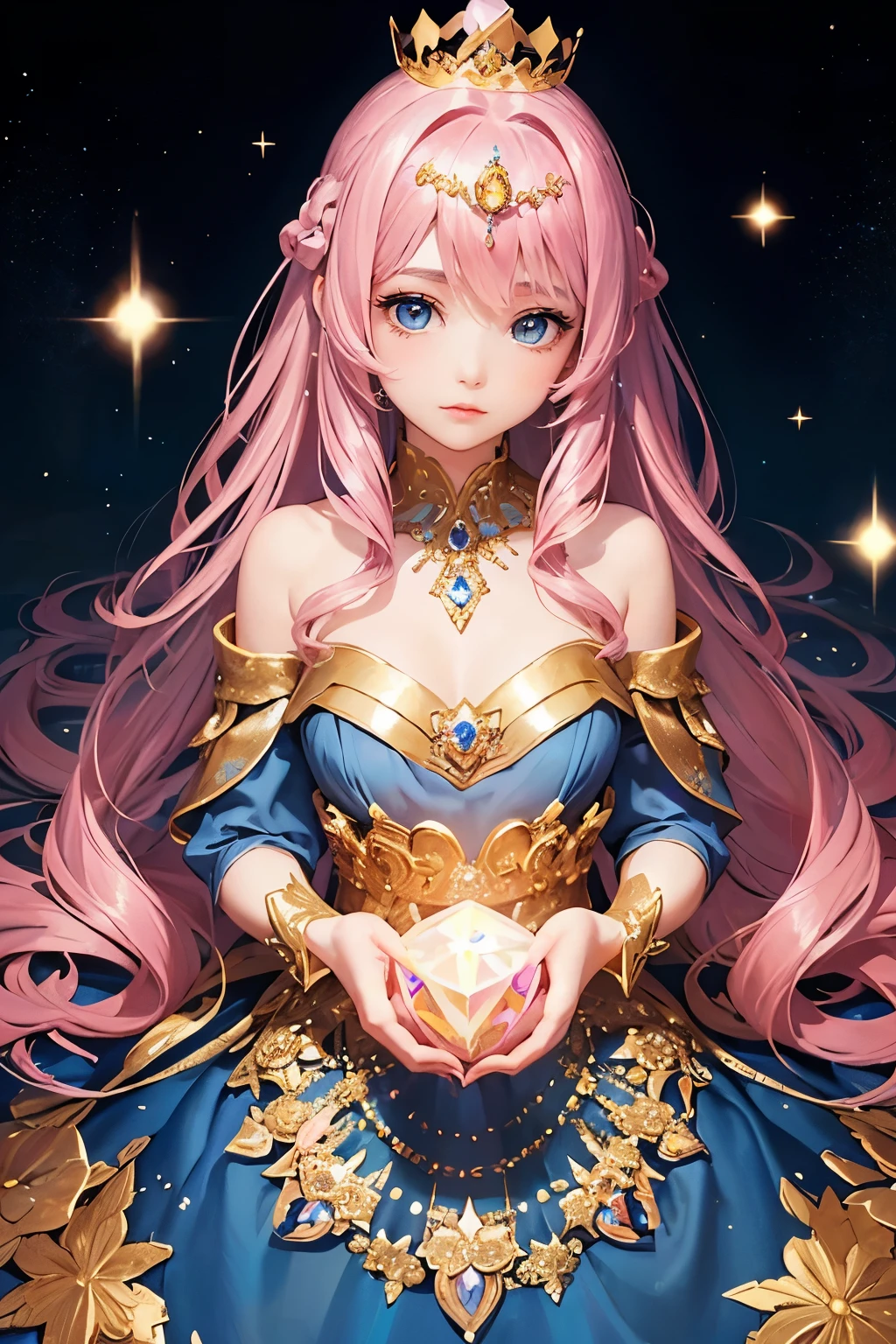 Highest quality,Highest Resolution,4K quality,A female fortune teller holds her hand over a crystal ball on which the Earth is projected,up,