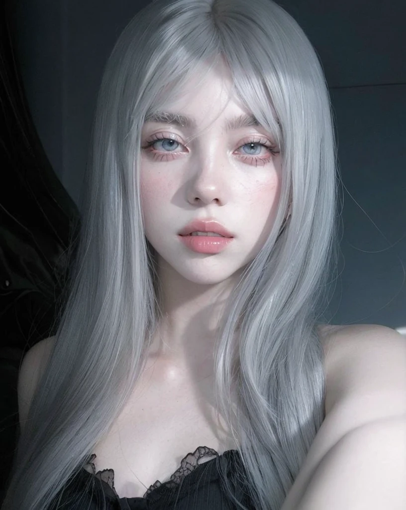 White hair girl