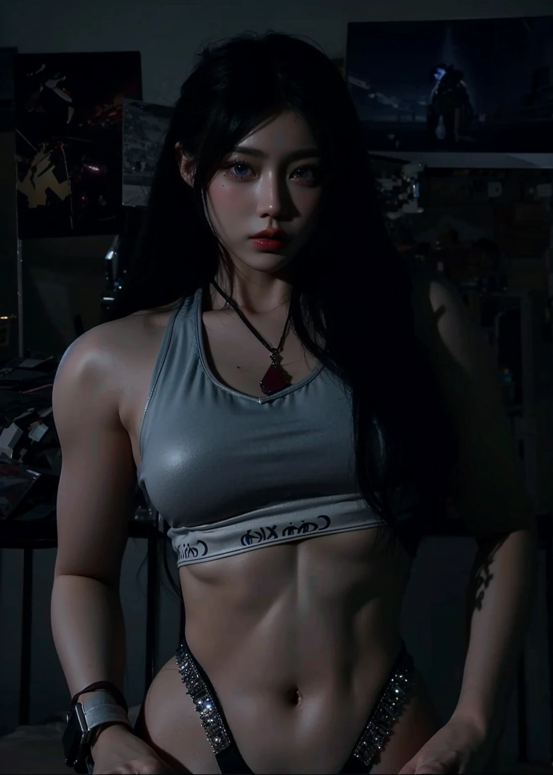 Game Art,Best image quality,Maximum resolution,8K,(A bust photo),(portrait),(Head close-up),(Rule of Thirds),Unreal Engine 5 rendering works,20 year old girl,((Queen)),The eyes are very detailed,(Large Breasts),Elegant and noble,light,Ray Tracing,Game CG,((3D Unreal Engine)),OC rendering reflection mode,4K,Ultra-clear,Sensual,Translucent lace,Fair and plump figure,Pretty Face,Glossy Gel Coat,身着华贵礼服的Queen,Crystal Gem Crown,Necklace jewelry,blue eyes,The tattoo is very three-dimensional,Gorgeous and intricate tattoo designs,Ultra-clear portrait,Sexy thick lips(Red lipstick),Gorgeous clothing,muscular