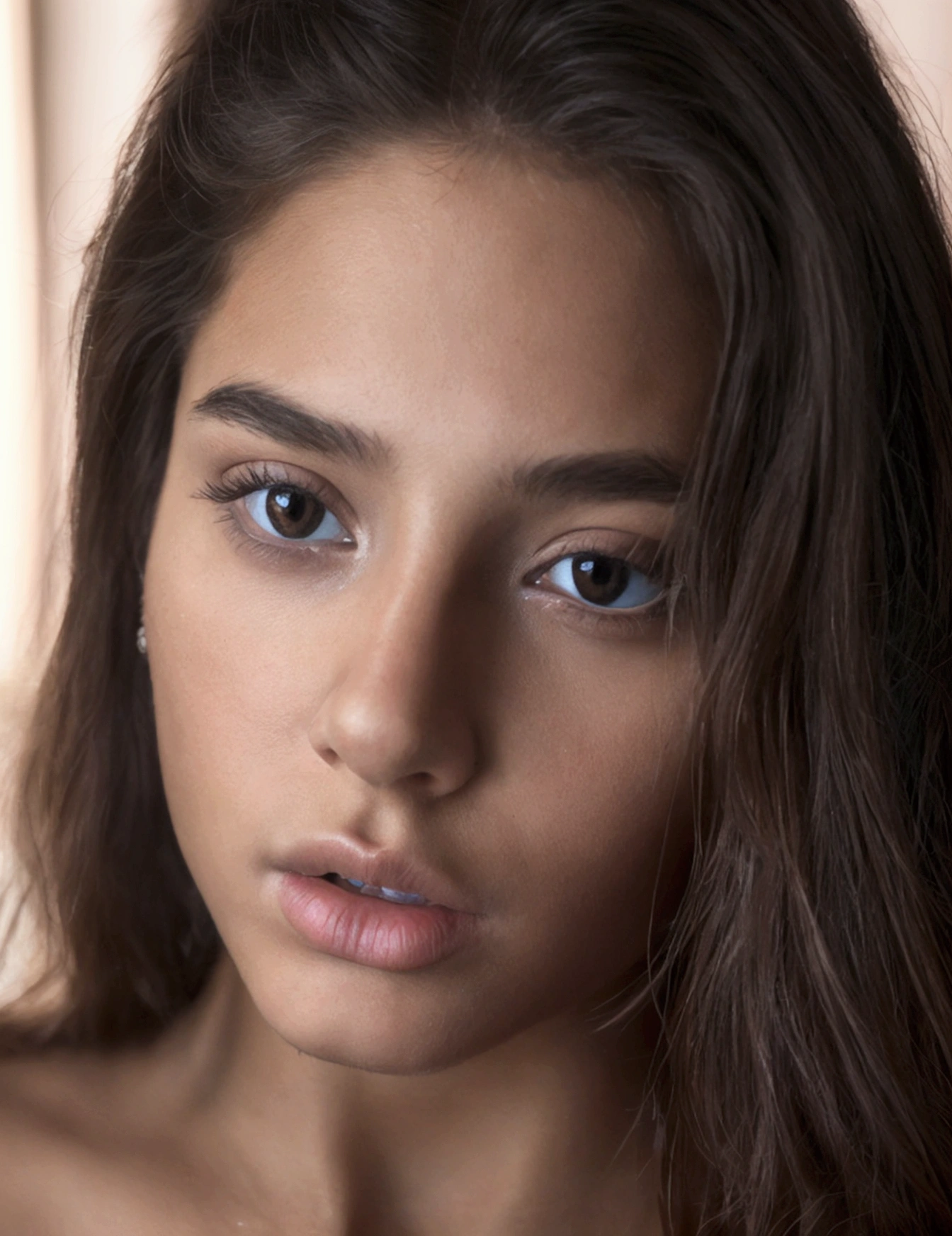 a beautiful young teenage girl, highly detailed, extremely realistic, photorealistic, 8k, ultra detailed, chiaroscuro lighting, cinematic composition, dramatic expression, deep gaze, glowing skin, gorgeous hair, elegant dress, intricate details, delicate features, masterful oil painting, vibrant colors, dramatic lighting, seamless blending