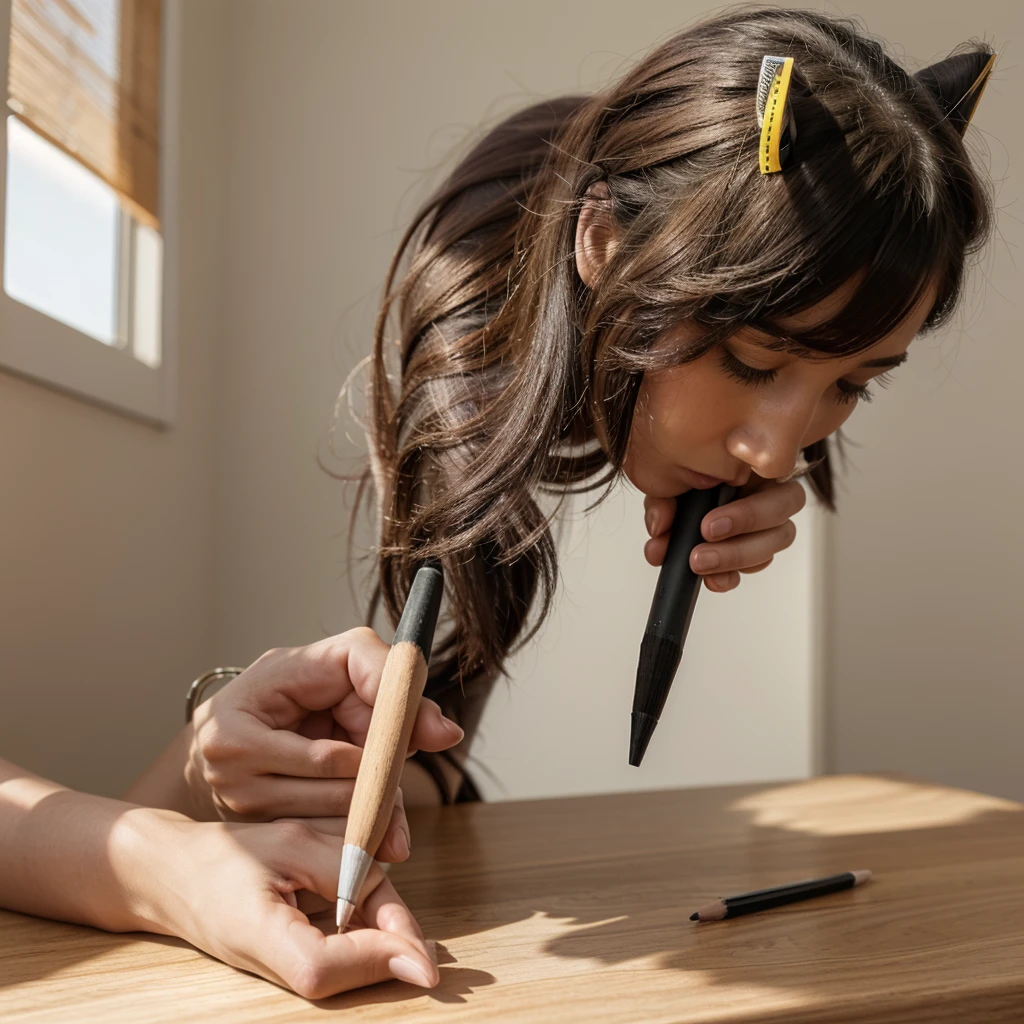A pencil that is uniform, that has ergonomic with animal eraser (just the image of the pencil)